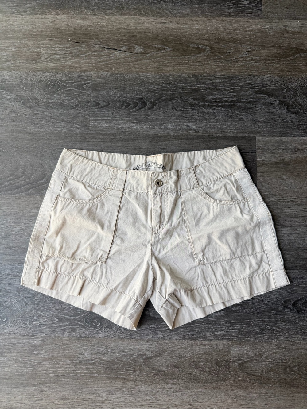 U.S. Polo Assn. Cream Casual Utility Shorts
